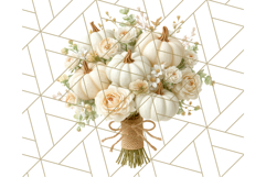 Fall Flower Bouquets Clipart PNG, Autumn Floral Clip Art Product Image 5