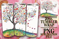 Radiant Chic Watercolor Tumbler Wrap: 20oz Sublimation Product Image 1