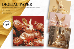 Easter Bunny Background Backdrop Rabbit Wallpaper Wall Art37 Product Image 1