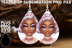 Luminous Teardrop EARRINGS Design, Afro Girl Product Image 1