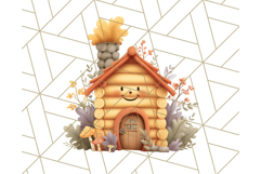 Autumn Treehouse &amp; Woodland Cabin PNG Clipart Product Image 5