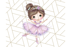 Ballerina Clipart PNG, Cute Ballet Girl Illustration Art Product Image 5