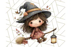 Spooky Little Witches Halloween Clipart PNG Product Image 5