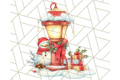 Vintage Christmas Clipart PNG, Cute Animals Holiday Elements Product Image 5