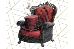 Gothic Christmas Clipart Dark Holiday PNG, Dark Christmas Product Image 5