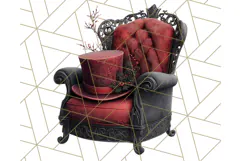 Gothic Christmas Clipart Dark Holiday PNG, Dark Christmas Product Image 5