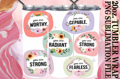 Gentle smiles 20oz tumbler wrap, Quote Product Image 1