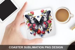 4Th Of July Butterfly - Coaster Sublimation Design Product Image 1