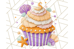 Paper Cupcake Clipart Layered Paper Scrapbook Collage Png Product Image 4