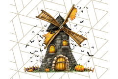 Halloween Buildings Clipart PNG, Haunted Houses Art Product Image 5