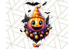 Pumpkin Party Halloween Clipart PNG, Cute Spooky Elements Product Image 5