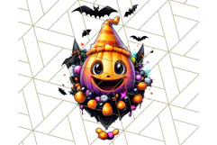 Pumpkin Party Halloween Clipart PNG, Cute Spooky Elements Product Image 5
