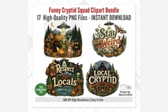Funny Cryptid Squad Clipart Bundle Product Image 9