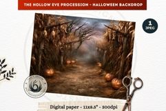 Gothic Halloween background - Hollow Eve Procession Backdrop Product Image 1