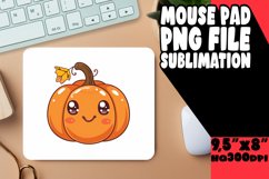 Pumpkin Animal Round Sublimation Mouse Pad PNG Product Image 1