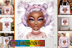 RADIANT PNG Art for TSHIRTS, Afro Girl Product Image 1