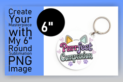 Cute Circle Design Sublimation PNG , Cat Quote Product Image 1