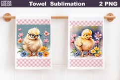 Farm Cute Chicken Towel | Spring Animal Kitchen Towel Product Image 1
