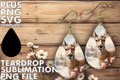 Timeless Teardrop Earrings Art PNG, Christmas Product Image 1