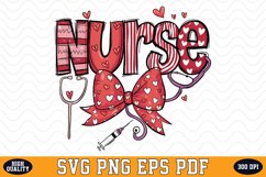 Valentine&#039;s Day Nurse SVG | Sublimation | SVG File Product Image 1