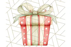 Vintage Christmas Ornaments and Presents PNG Holiday Clipart Product Image 5