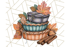 Fall Market Stall Clipart PNG, Rustic Autumn Clip Art Product Image 5