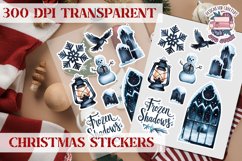 Christmas Sticker Sheet Gothic Dark Winter Holiday PNG Product Image 1