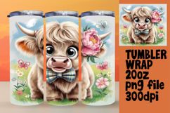 ELEGANT 20oz Tumbler Graphic for DIY , Cute Cow Product Image 1