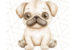 Pug Clipart PNG, Cute Dog Art, Funny Puppy Illustration Png Product Image 5