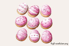 Pastel Pink Easter Watercolor Clipart PNG Product Image 1
