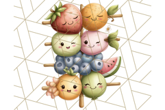 Fruit Doodles Clipart, Cute Cartoon Fruit PNG, Kawaii Food Product Image 5
