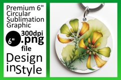 Creative Round Design for Keychains , Flowers Product Image 1