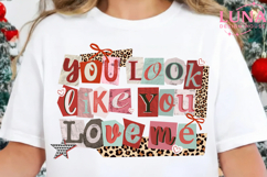 You Look Like You Love Me png, Coquette Bow Valentine Design Product Image 2