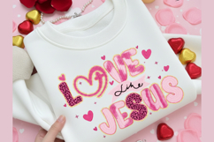 Faux Yarn Crochet Love Like Jesus PNG Product Image 1