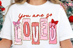 Coquette Bow You Are So Loved PNG, Jesus Valentine Png Product Image 3