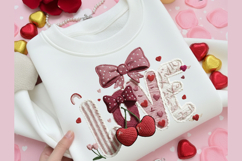 Faux Yarn Crochet Love Valentines Day PNG Product Image 3