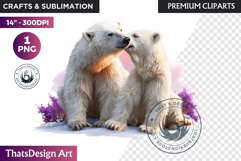 Watercolor Polar Bear Arctic Wildlife animal Illustration Product Image 1