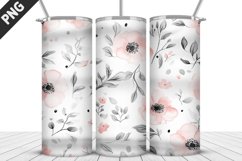 Flowers Tumbler Wrap | Sublimation Design | Tumble PNG Product Image 3