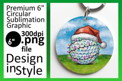 Elegant Keychain Round Design Template , Holiday Product Image 1
