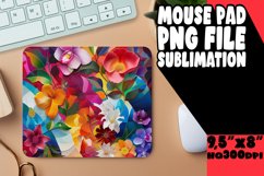 Radiant 3D Embroidery Flower Mouse Pad Product Image 1