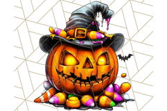 Bright Halloween Dinosaur PNG Clipart with Holiday Elements Product Image 5