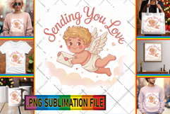 Sweet TOTE BAG Art Ideas PNG, Cupid Product Image 1