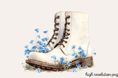 Spring Neutral Blue Clipart PNG Product Image 1