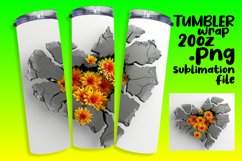 Dreamy Garden Heart Tumbler Art Product Image 1