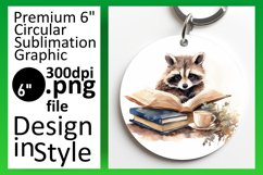 Floral Animal Story Circle Sublimation for Keychains Product Image 1