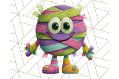 Colorful Halloween Clipart PNG, Cute Kids & Candy Clip Art Product Image 5