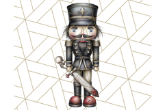 Dark Nutcracker Clipart Gothic Holiday Ballet PNG, Christmas Product Image 5