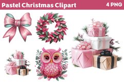 Pastel Christmas Clipart PNG Product Image 1