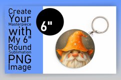 Cozy Cottage: Watercolor Gnome Round Design Sublimation Product Image 1