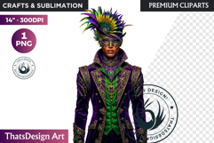 Mardi Gras Carnival Masquerade Clipart PNG scrapbooking Product Image 1